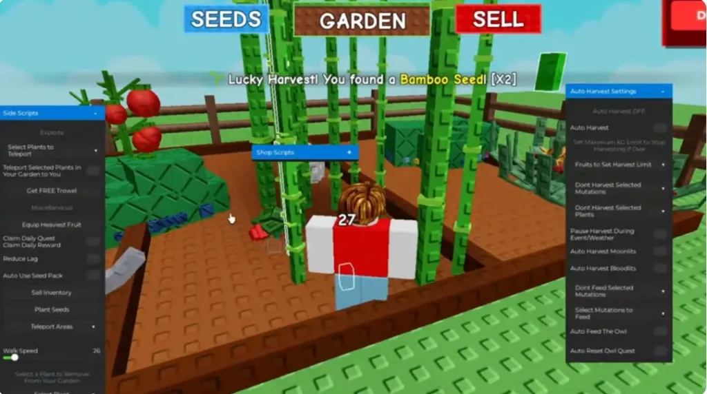 Auto harvest crops script